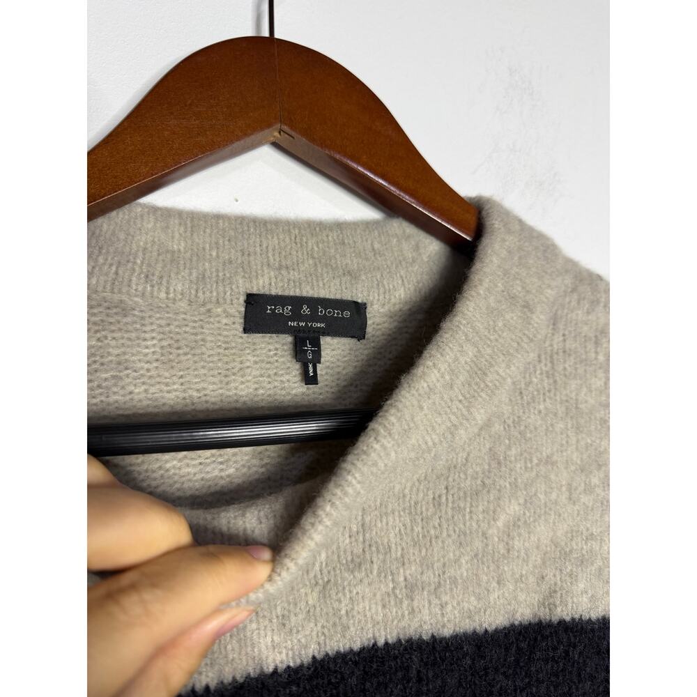 Rag & Bone Britton Knit Stripe Sweater chunky texture Size Large - Picture 4 of 7